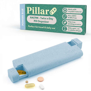 Pillar AM/PM – The Stylish, Sustainable Twice - a - Day Pill Organiser - Pangolins