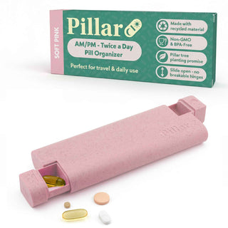 Pillar AM/PM – The Stylish, Sustainable Twice - a - Day Pill Organiser - Pangolins