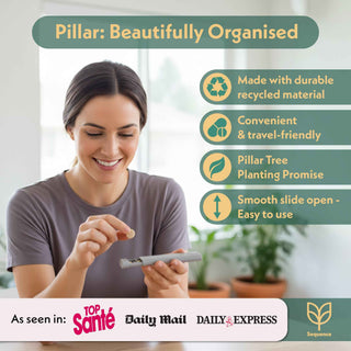 Pillar AM/PM – The Stylish, Sustainable Twice - a - Day Pill Organiser - Pangolins