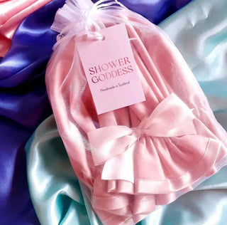 Pink Satin Luxury Shower Cap - Pangolins