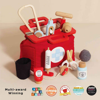 Pretend Play Doctor’s Bag — Wooden Medical Set for Little Caregivers - Pangolins