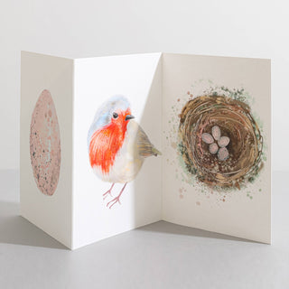 Robin Concertina Card - Pangolins