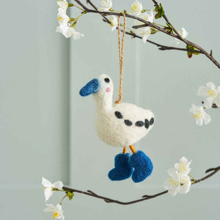 Runner Duck Felt Bauble – Handmade Eco Christmas Decoration - Pangolins