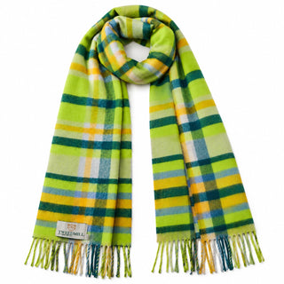 Tweedmill Wide Lambswool Scarf – Vibrant Check