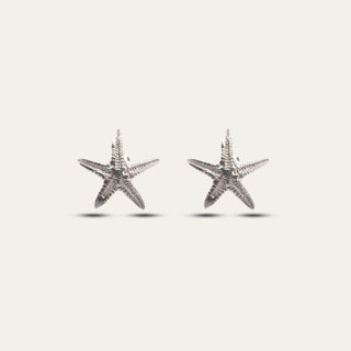 Dainty Silver Starfish Studs – Coastal Elegance