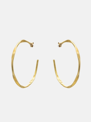 The Amazon Hoops — Strength, Story & Sculptural Beauty, two large shiny gold hoop earrings - Pangolins