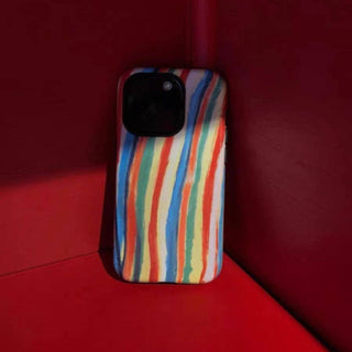 Casa Rolio Phone Case iPhone | Silicone + MagSafe | Stripy Designer Art