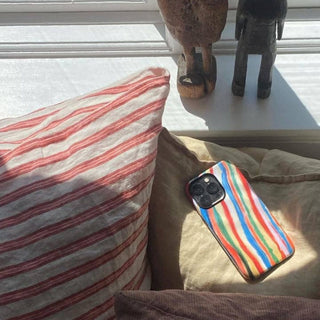 Casa Rolio Phone Case iPhone | Silicone + MagSafe | Stripy Designer Art