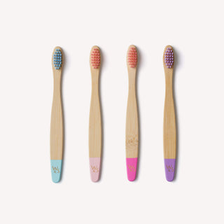 Children’s Bamboo Toothbrushes – Candy Colours (4 Pack)